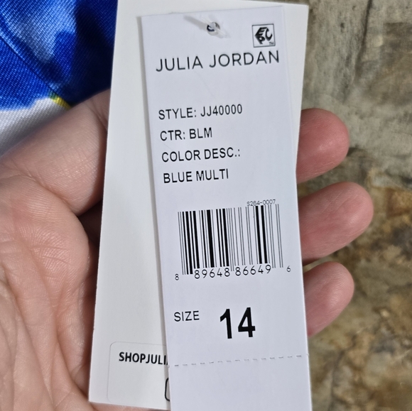 NWT Julia Jordan Floral Print Twill Ruffle Dress - Picture 7 of 10